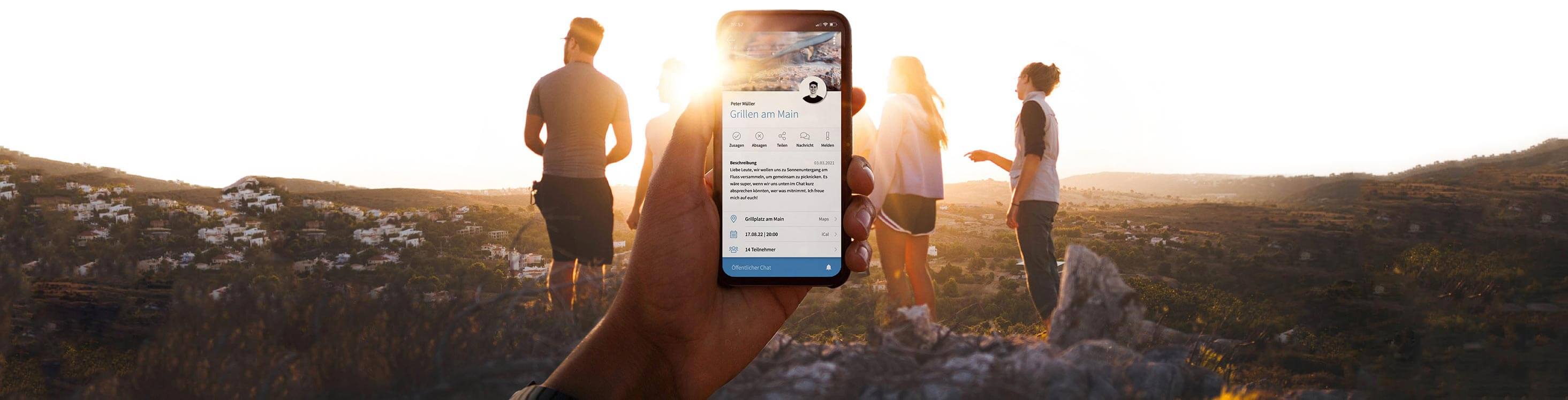 Menschen die eine eigene Community App verwenden
